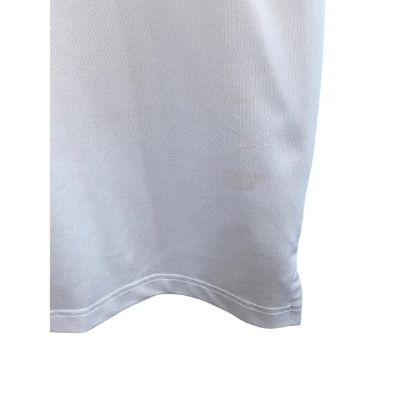 Travis Mathew Mens Polo Shirt White & Gray Striped Golf Apparel Size M - Picture 6 of 7